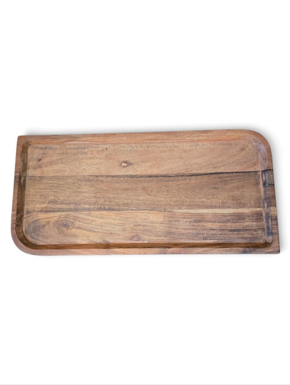 Natural Wood Serving Tray - Brown
